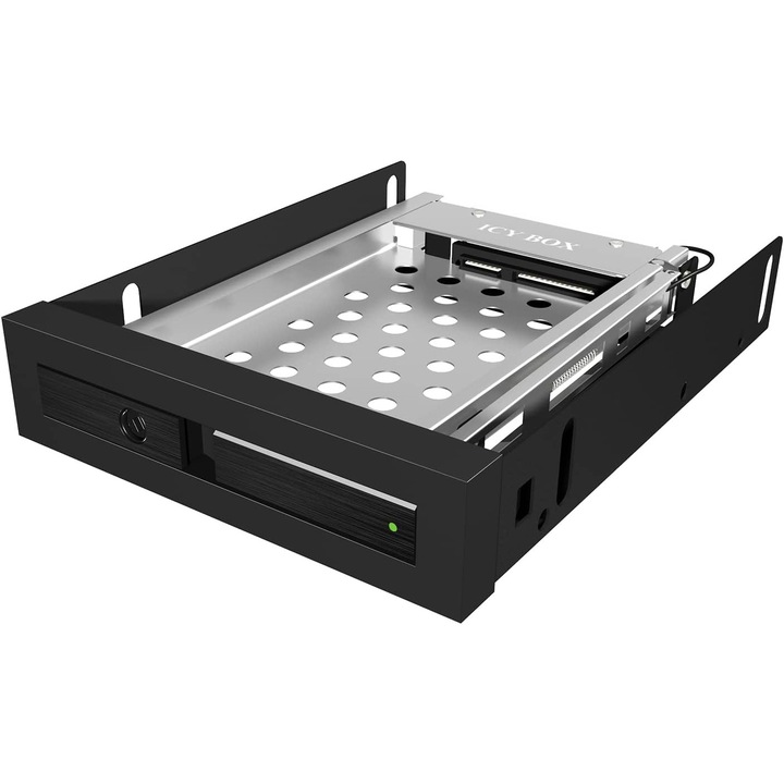 Rack mobil ICY BOX pentru HDD/SSD SATA 2.5 inch, aluminiu, 9.5mm