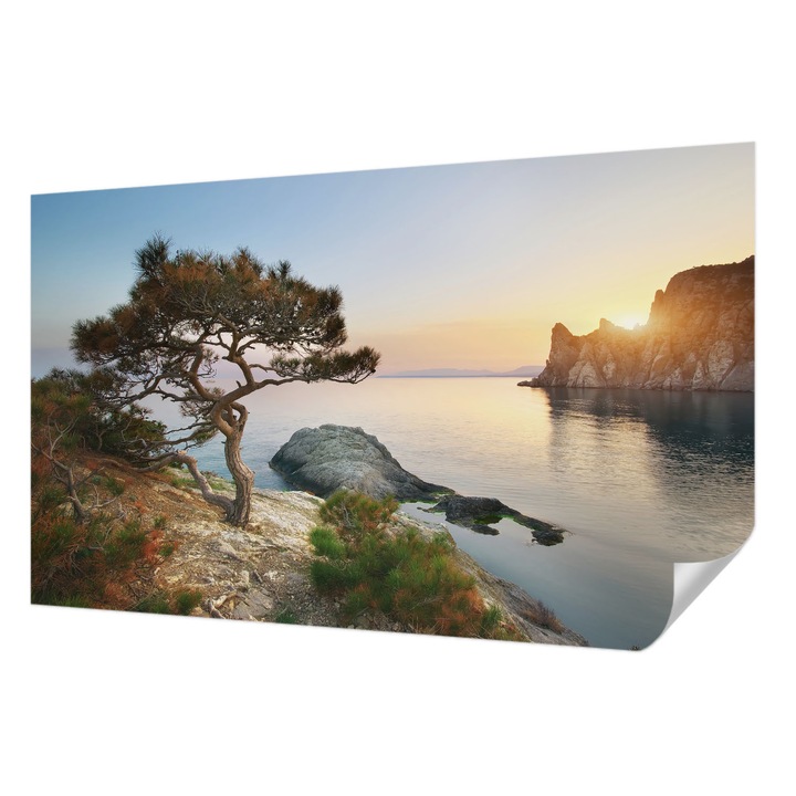 Öntapadós Fotótapéta Falra, Wallfluent, Békés természet, Kék, 416 x 254 cm, Nappaliba, Konyhába, 010170060070000001166