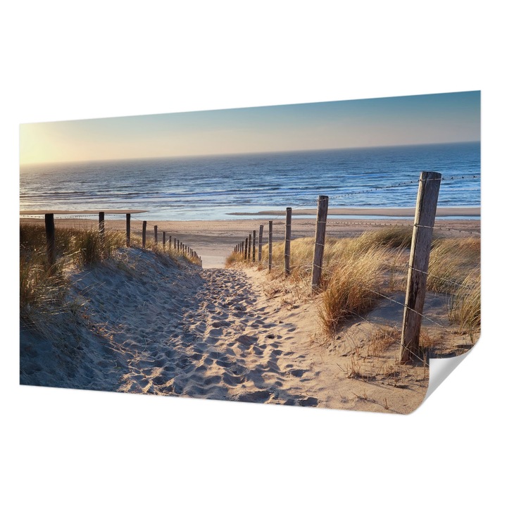 Öntapadós Dekor Tapéta, Wallfluent, Strand ösvény, Fehér, 416 x 254 cm, Klasszikus, Könnyen Felszerelhető, 010170060070000001640