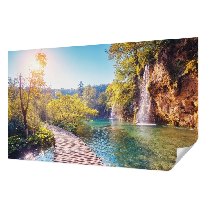 Öntapadós Tapéta Falra, Wallfluent, Természetes táj, Zöld, 416 x 254 cm, Dekoráció, Klasszikus, 010170060070000002059