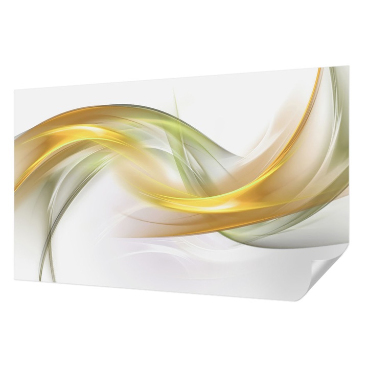 Öntapadós Tapéta Falra, Wallfluent, Folyékony harmónia, Fehér, 416 x 254 cm, Előszobába, Hálószobába, 010170060070000002260