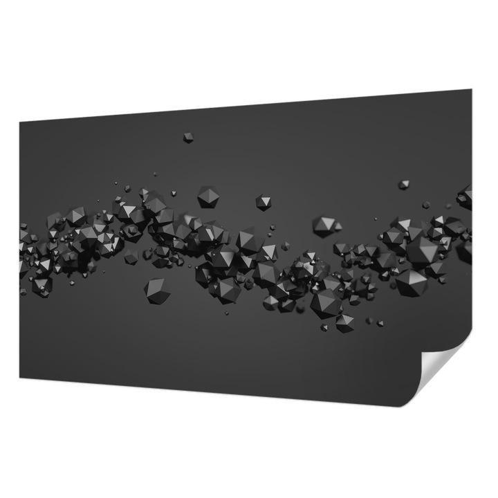 Öntapadós Dekor Tapéta, Wallfluent, Fekete csomók, Fekete, 416 x 254 cm, Klasszikus, Könnyen Felszerelhető, 010170060070000006123