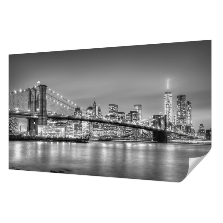 Fali Fotótapéta Autodeziv, Wallfluent, Podul Metropolei, Multicolor, 416 x 254 cm, Decorativ, Usor De Instalat, 010170060070000008340