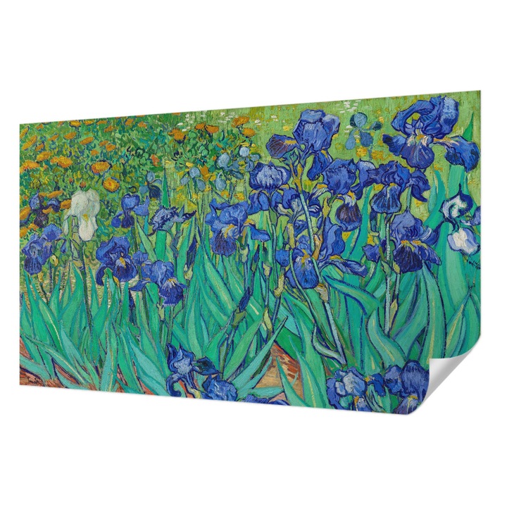 Öntapadós Tapéta Fali Dekoráció, Wallfluent, Kerti virágok, Kék, 416 x 254 cm, Könnyen Tisztítható, Nedvességálló, 010170060070000010617