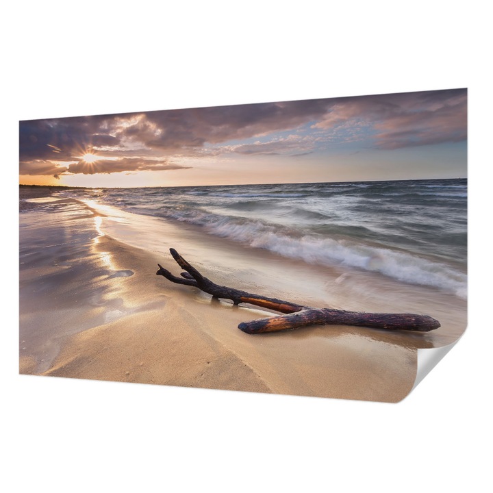 Öntapadós Dekor Tapéta, Wallfluent, Nyugati strand, Kék, 416 x 254 cm, Erős Ragasztó, Modern Belsőépítészeti Dekoráció, 010170060070000009253