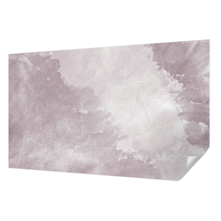 Öntapadós Fotótapéta Falra, Wallfluent, Lila absztrakció, Szürke, 416 x 254 cm, Klasszikus, Könnyen Felszerelhető, 010170060070000011979