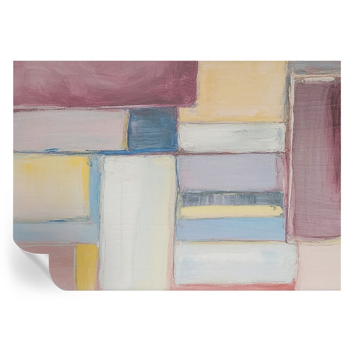 Tapet Autodeziv De Perete, Tulup, Forme geometrice, Roz, 208 x 146 cm, Decorativ, Usor De Montat Si Rezistent, 010170060950000285022