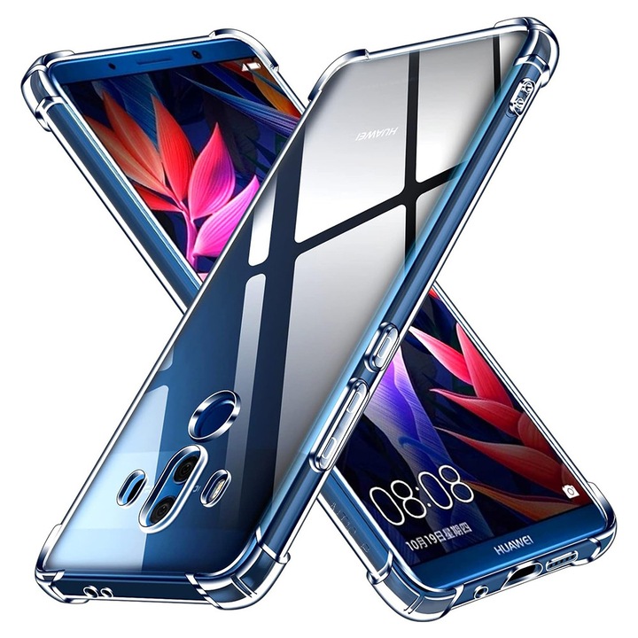 Защитен калъф, съвместим с Huawei Mate 10 Pro, Tim, Прозрачен