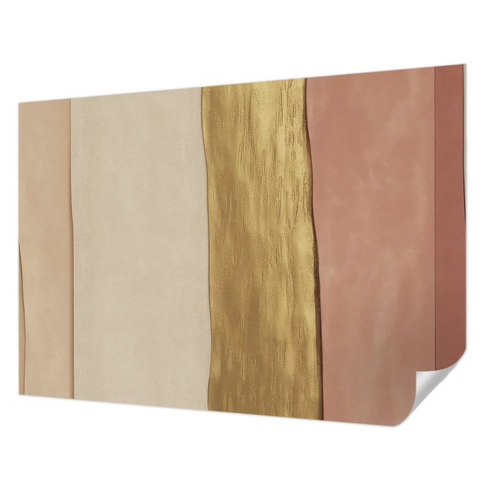 Fali Fotótapéta Autodeziv, Wallfluent, Dungi ondulate, Bej, 208 x 146 cm, Pentru Perete, Rezistente La Apa, Umiditate Si Pete, 010170060950000284911