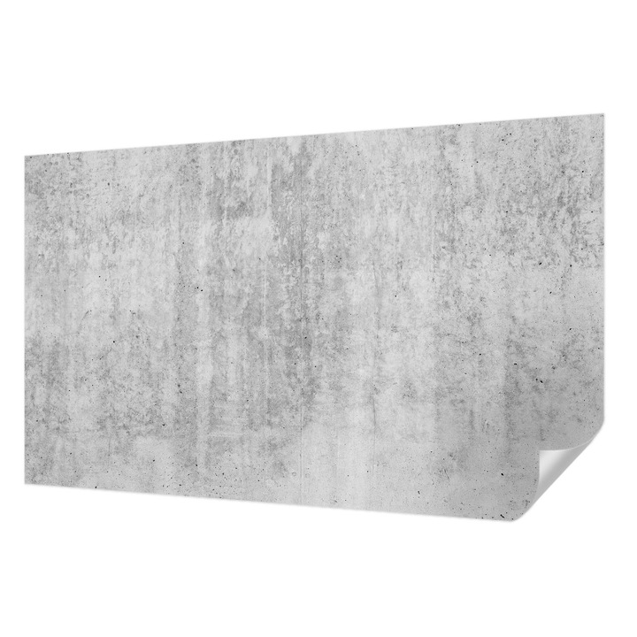 Öntapadós Fotótapéta Falra, Wallfluent, Betonfal, Szürke, 416 x 254 cm, Erős Ragasztó, Modern Belsőépítészeti Dekoráció, 010170060070000030572