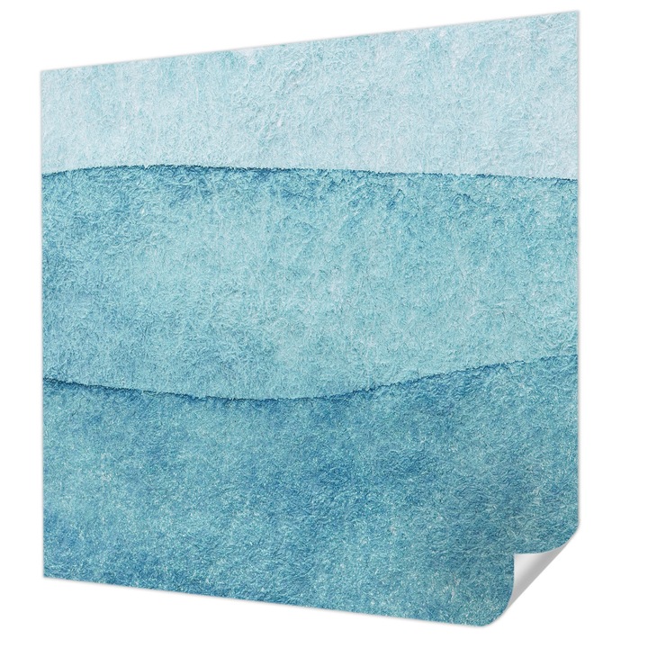 Öntapadós Dekor Tapéta, Wallfluent, Kék hullámok, Kék, 250 x 250 cm, Dekoráció, Falra, 010170060030000282771