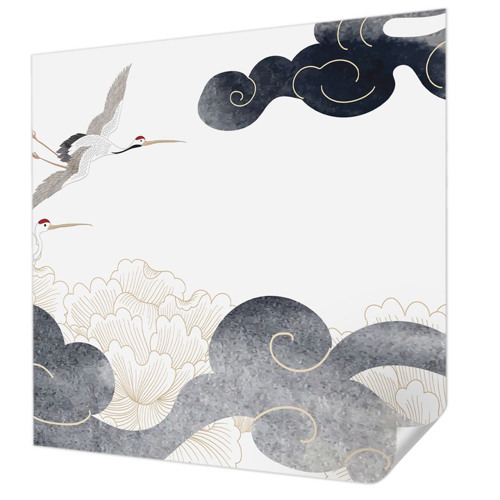 Öntapadós Tapéta Fali Dekoráció, Wallfluent, Daruk repülés közben, Fehér, 250 x 250 cm, Modern Dizájn, Nedvesség- És Foltálló, 010170060030000282774