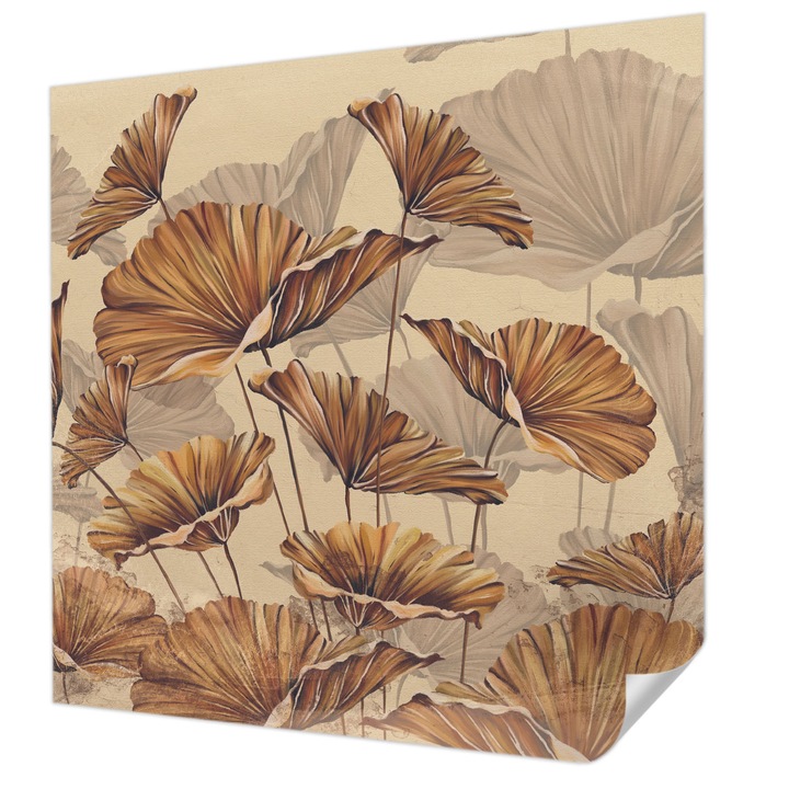 Öntapadós Tapéta Falra, Wallfluent, Őszi elegancia, Bézs, 250 x 250 cm, Fali Dekoráció, Nedvesség- És Foltálló, 010170060030000282782