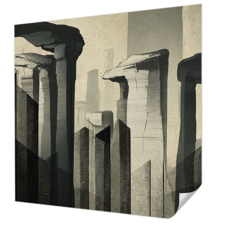 Tapet Autodeziv De Perete, Wallfluent, Arhitectura bruta, Gri, 250 x 250 cm, Pentru Interior, Usor De Curatat, 010170060030000284767