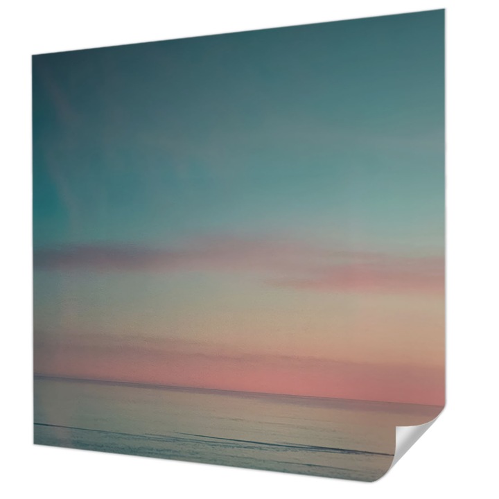 Öntapadós Fotótapéta Falra, Wallfluent, Nyugodt tenger, Kék, 250 x 250 cm, Dekoráció, Erős Ragasztó, 010170060030000284769