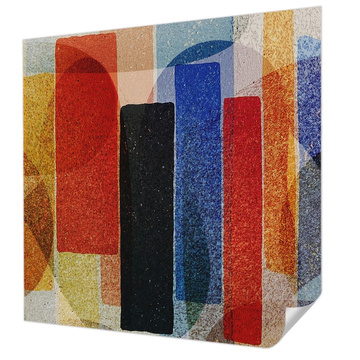 Öntapadós Tapéta Falra, Wallfluent, Geometriai formák, Fekete, 250 x 250 cm, Erős Ragasztó, Modern Belsőépítészeti Dekoráció, 010170060030000284794