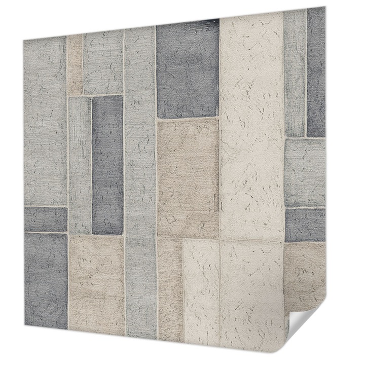 Öntapadós Dekor Tapéta, Wallfluent, Geometrikus mozaik, Szürke, 250 x 250 cm, Modern Dizájn, Könnyen Felszerelhető És Tisztítható, 010170060030000284807