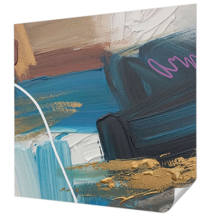 Öntapadós Tapéta Falra, Wallfluent, Absztrakt minta, Barna, 250 x 250 cm, Erős Ragasztó, Modern Belsőépítészeti Dekoráció, 010170060030000284823