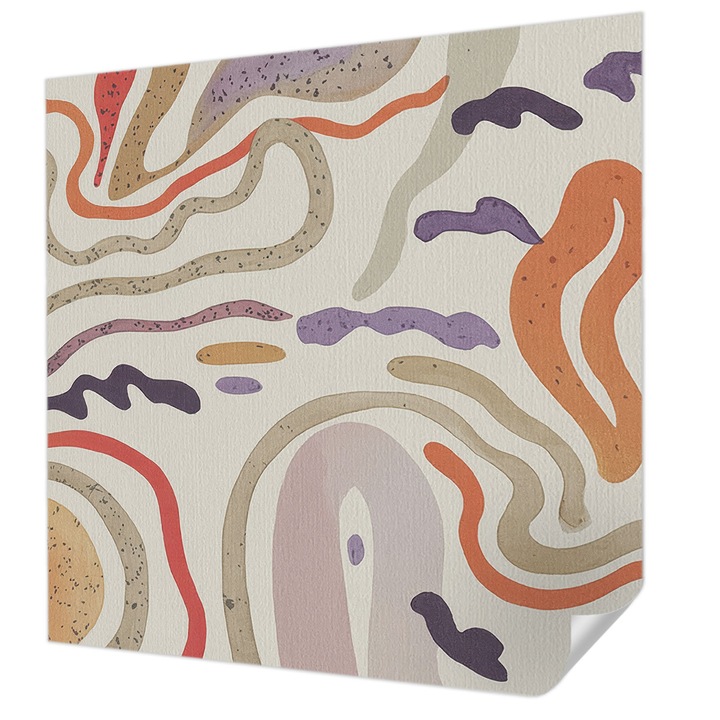 Öntapadós Fotótapéta Falra, Wallfluent, Absztrakt minták, Bézs, 250 x 250 cm, Könnyen Tisztítható, Nedvességálló, 010170060030000284825