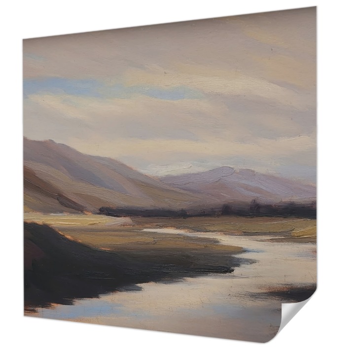 Öntapadós Fotótapéta Falra, Wallfluent, Természetes béke, Barna, 250 x 250 cm, Előszobába, Hálószobába, 010170060030000284838