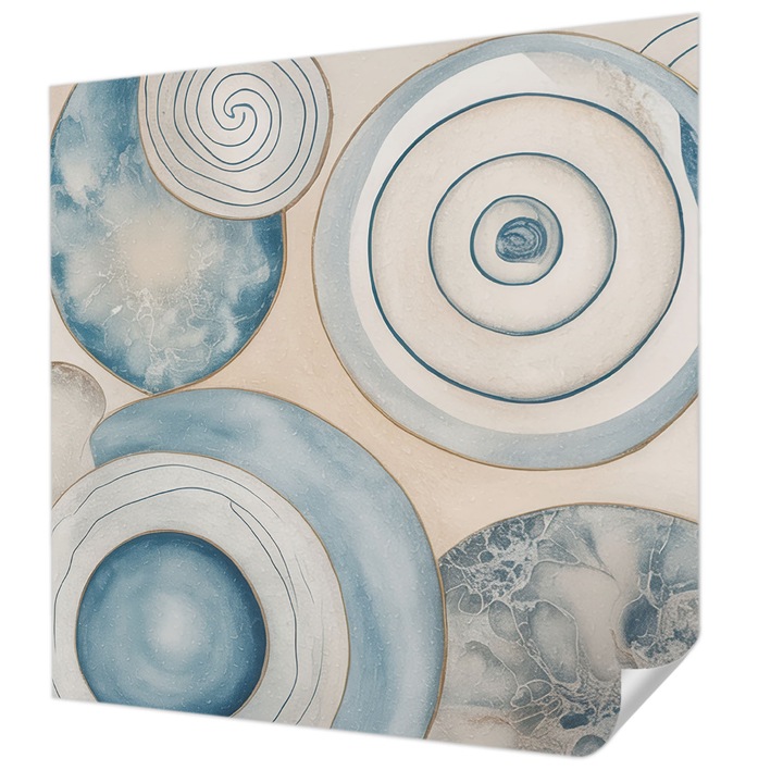 Öntapadós Dekor Tapéta, Wallfluent, Spirális örvények, Bézs, 250 x 250 cm, Fali Dekoráció, Nedvesség- És Foltálló, 010170060030000284836