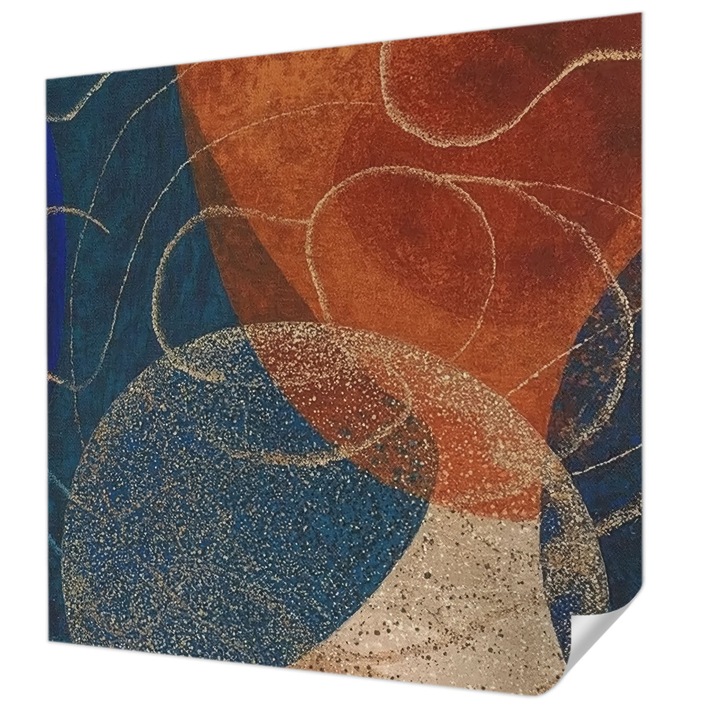 Öntapadós Dekor Tapéta, Wallfluent, Színes formák, Tengerészkék, 250 x 250 cm, Könnyen Tisztítható, Nedvességálló, 010170060030000284868