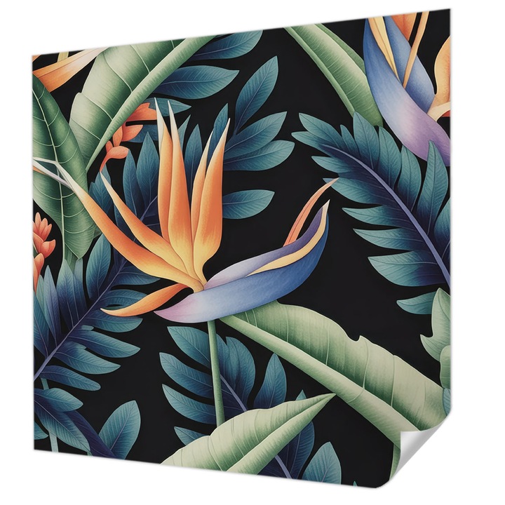 Öntapadós Fotótapéta Falra, Wallfluent, Paradicsomi téma, Zöld, 250 x 250 cm, Előszobába, Hálószobába, 010170060030000284869