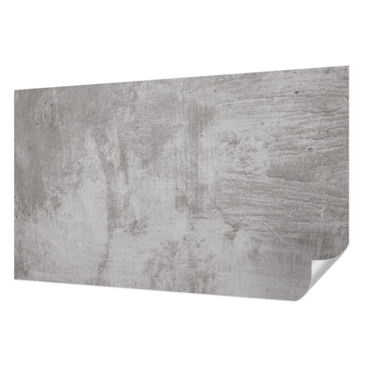 Öntapadós Dekor Tapéta, Wallfluent, Nyers beton, Szürke, 416 x 254 cm, Klasszikus, Könnyen Felszerelhető, 010170060070000030947