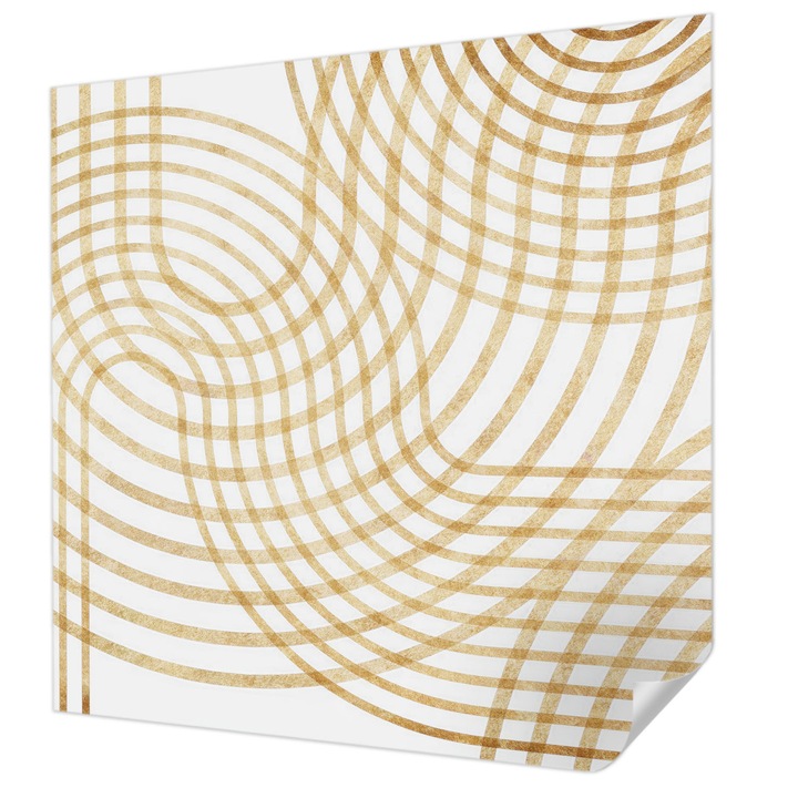 Öntapadós Fotótapéta Falra, Wallfluent, Geometrikus szövések, Fehér, 250 x 250 cm, Dekoráció, Erős Ragasztó, 010170060030000284991