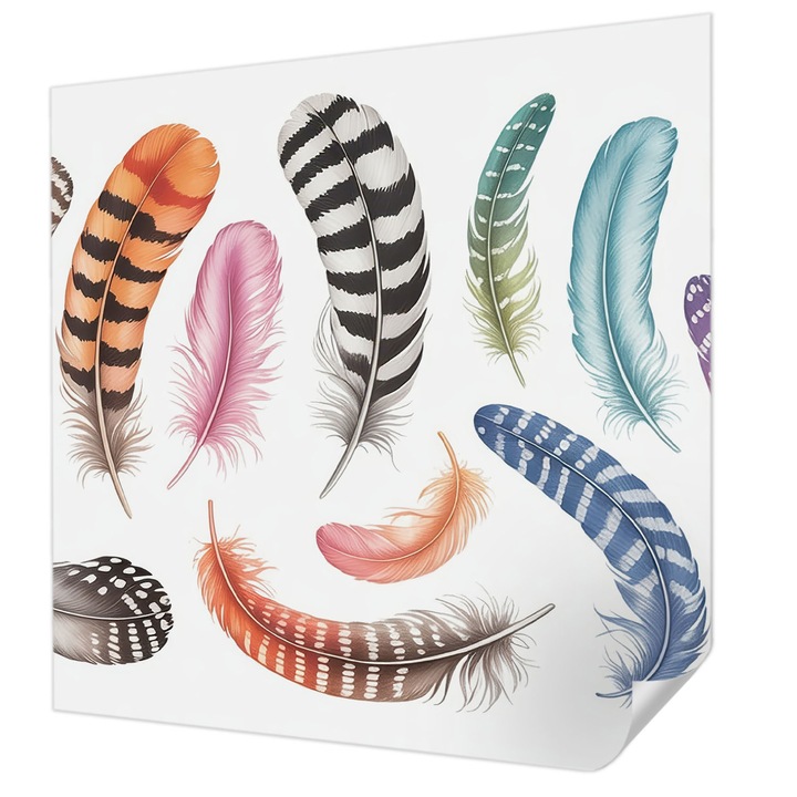 Öntapadós Fotótapéta Falra, Wallfluent, Pasztell tollak, Barna, 250 x 250 cm, Nappaliba, Konyhába, 010170060030000284992