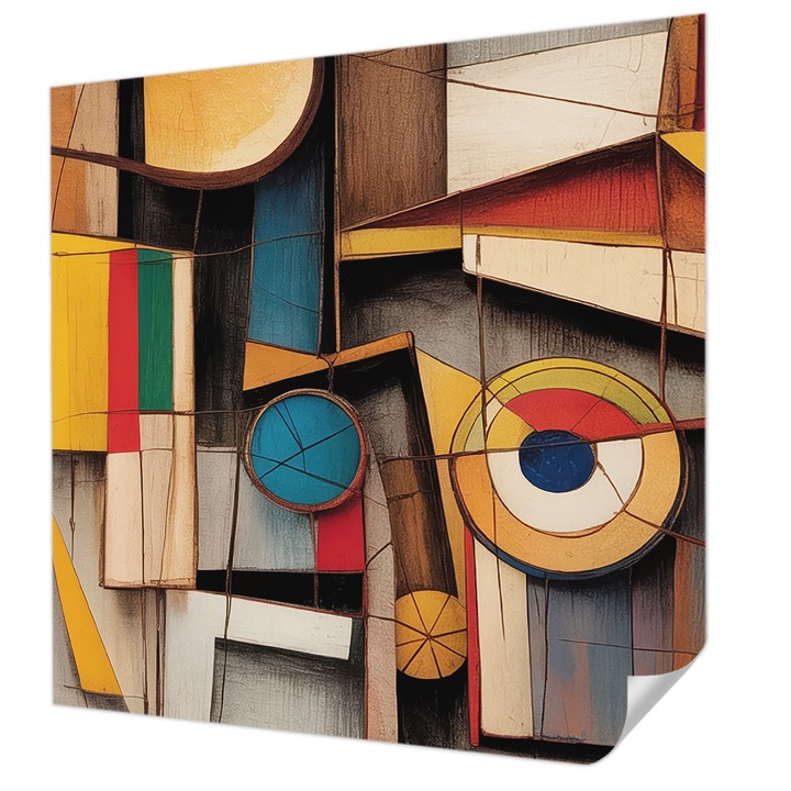 Öntapadós Dekor Tapéta, Wallfluent, Geometriai minták, Fehér, 250 x 250 cm, Dekoráció, Falra, 010170060030000285099