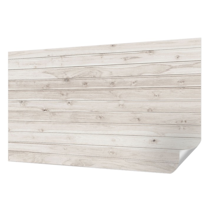 Öntapadós Dekor Tapéta, Wallfluent, Természetes fa, Fehér, 416 x 254 cm, Modern Dizájn, Könnyen Felszerelhető És Tisztítható, 010170060070000030921