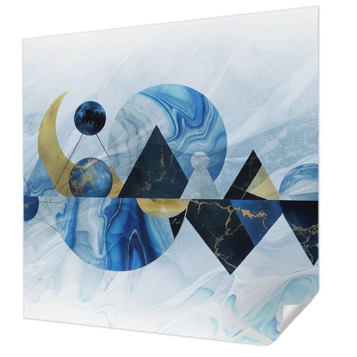 Öntapadós Dekor Tapéta, Wallfluent, Kozmikus elegancia, Fehér, 250 x 250 cm, Dekoráció, Falra, 010170060030000284903