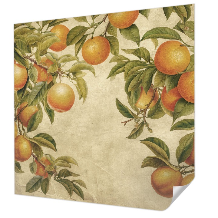 Öntapadós Fotótapéta Falra, Wallfluent, Gyümölcságak, Zöld, 250 x 250 cm, Nappaliba, Konyhába, 010170060030000285311