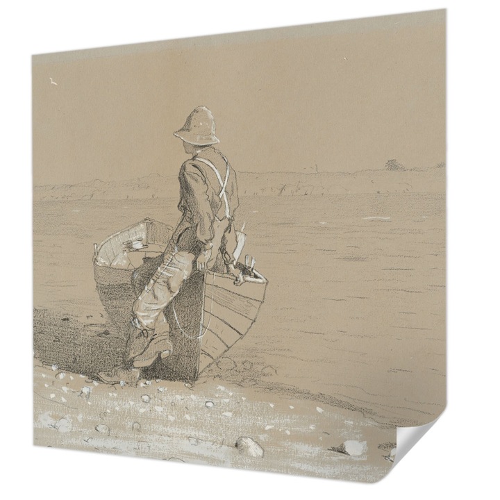 Öntapadós Tapéta Fali Dekoráció, Wallfluent, Nosztalgikus jelenet, Szürke, 250 x 250 cm, Modern Dizájn, Nedvesség- És Foltálló, 010170060030000285390