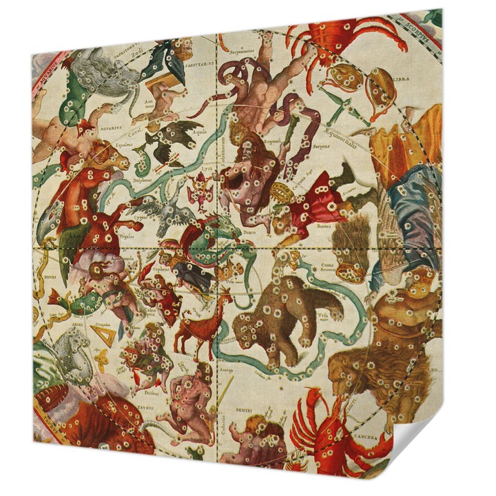 Öntapadós Fotótapéta Falra, Wallfluent, Csillagkompozíciók, Bézs, 250 x 250 cm, Dekoráció, Erős Ragasztó, 010170060030000285431