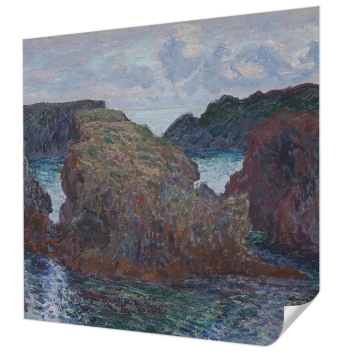 Öntapadós Fotótapéta Falra, Wallfluent, Sziklás part, Kék, 250 x 250 cm, Dekoráció, Erős Ragasztó, 010170060030000285530