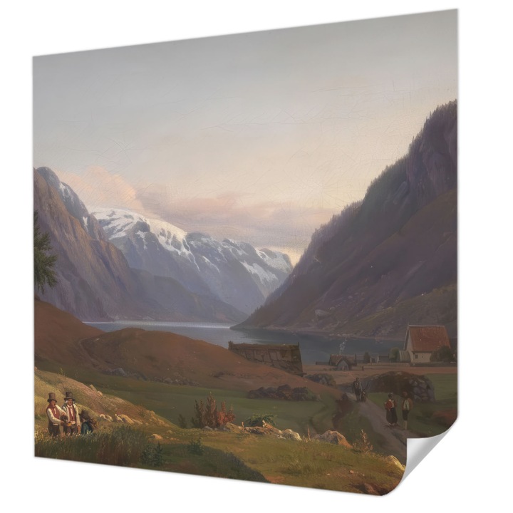 Öntapadós Dekor Tapéta, Wallfluent, Hegyi panoráma, Fehér, 250 x 250 cm, Modern Dizájn, Könnyen Felszerelhető És Tisztítható, 010170060030000285534