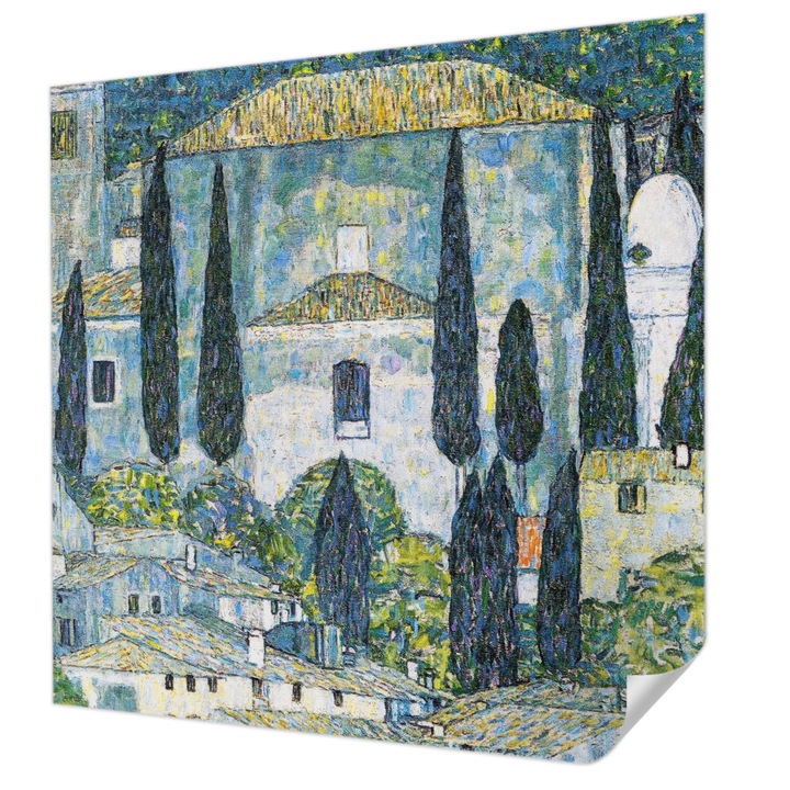 Öntapadós Dekor Tapéta, Wallfluent, Ciprusházak, Kék, 250 x 250 cm, Modern Dizájn, Könnyen Felszerelhető És Tisztítható, 010170060030000285564