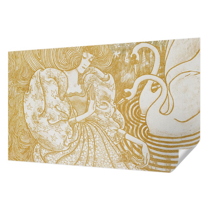 Öntapadós Tapéta Falra, Wallfluent, Női elegancia, Fehér, 416 x 254 cm, Modern Dizájn, Könnyen Felszerelhető És Tisztítható, 010170060070000031736