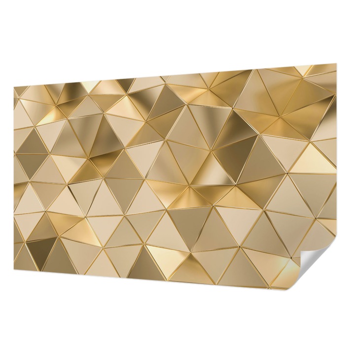 Öntapadós Tapéta Falra, Wallfluent, Háromszög alakú minták, Szürke, 416 x 254 cm, Könnyen Tisztítható, Nedvességálló, 010170060070000056591