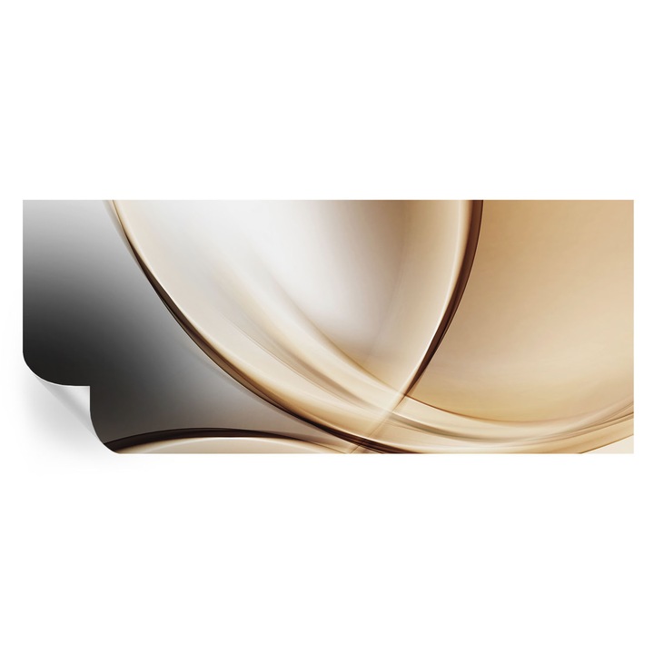 Фототапет, Tulup, Заоблени линии, Бежово, 250 x 104 cm, Самозалепващи, Здраво Лепило, 010170060020000002052