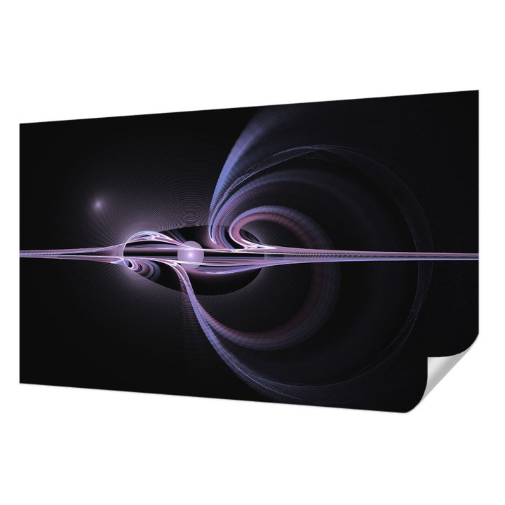 Tapet Autodeziv De Perete, Wallfluent, Abstractie cosmica, Negru, 416 x 254 cm, Pentru Living, Birou, Hol, 010170060070000273939