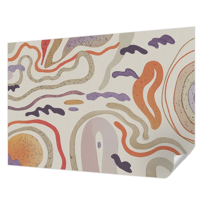 Fali Fotótapéta Autodeziv, Wallfluent, Modele abstracte, Bej, 208 x 146 cm, Pentru Interior, Usor De Curatat, 010170060950000284825