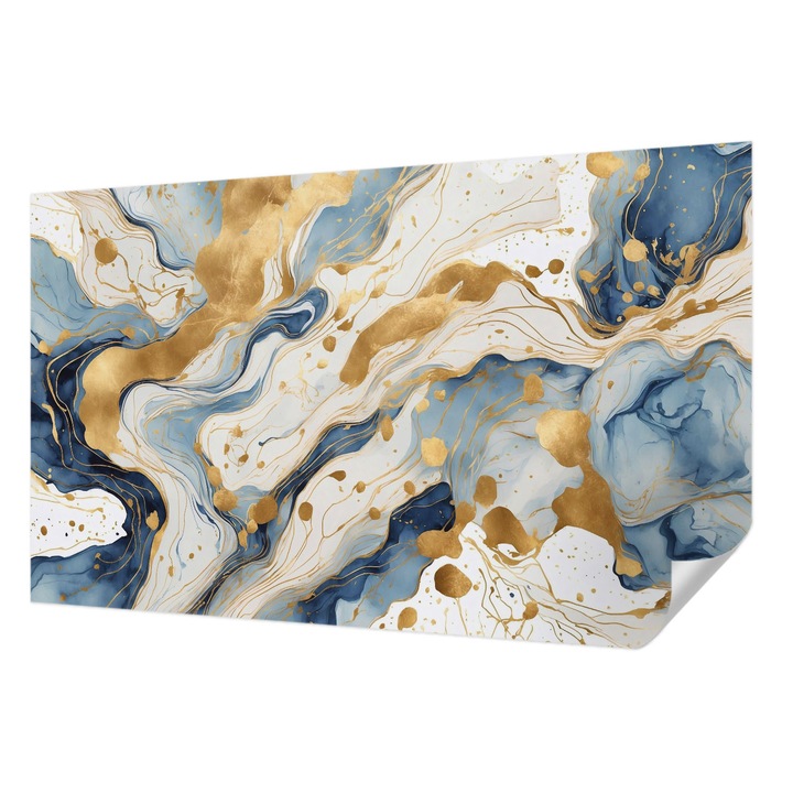 Öntapadós Tapéta Fali Dekoráció, Wallfluent, Absztrakt elegancia, Fehér, 416 x 254 cm, Modern Dizájn, Könnyen Felszerelhető És Tisztítható, 010170060070000282549