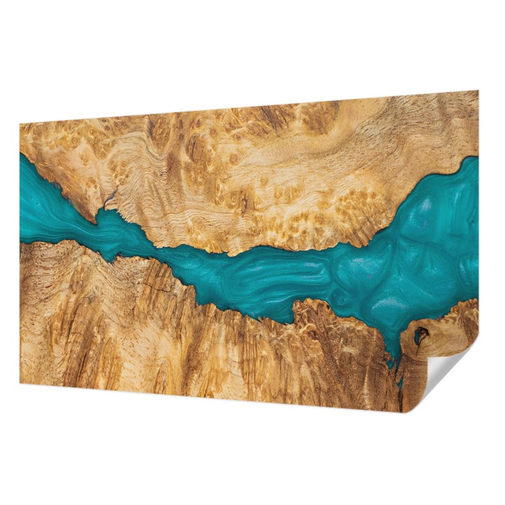 Öntapadós Tapéta Falra, Wallfluent, Fa és gyanta, Barna, 416 x 254 cm, Modern Dizájn, Könnyen Felszerelhető És Tisztítható, 010170060070000282687