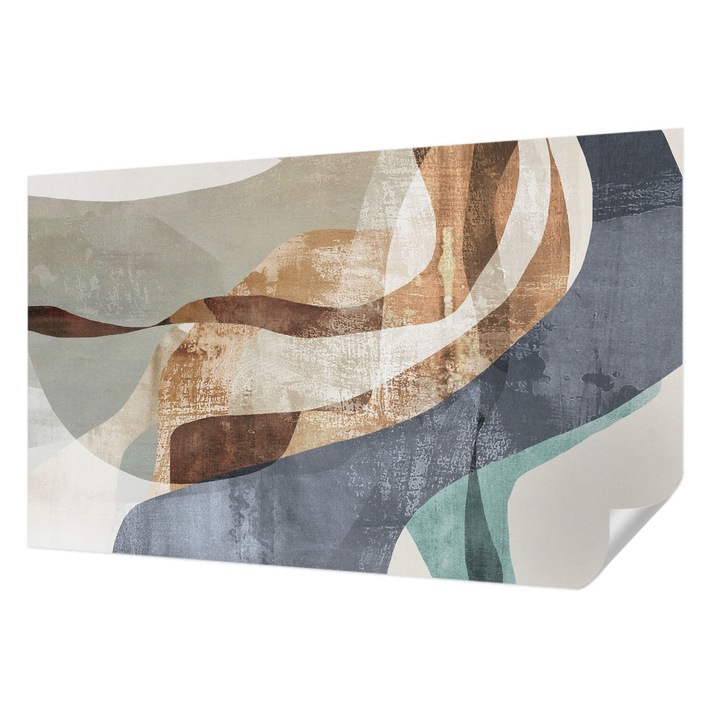 Öntapadós Dekor Tapéta, Wallfluent, Absztrakt kompozíció, Szürke, 416 x 254 cm, Modern Dizájn, Könnyen Felszerelhető És Tisztítható, 010170060070000282729