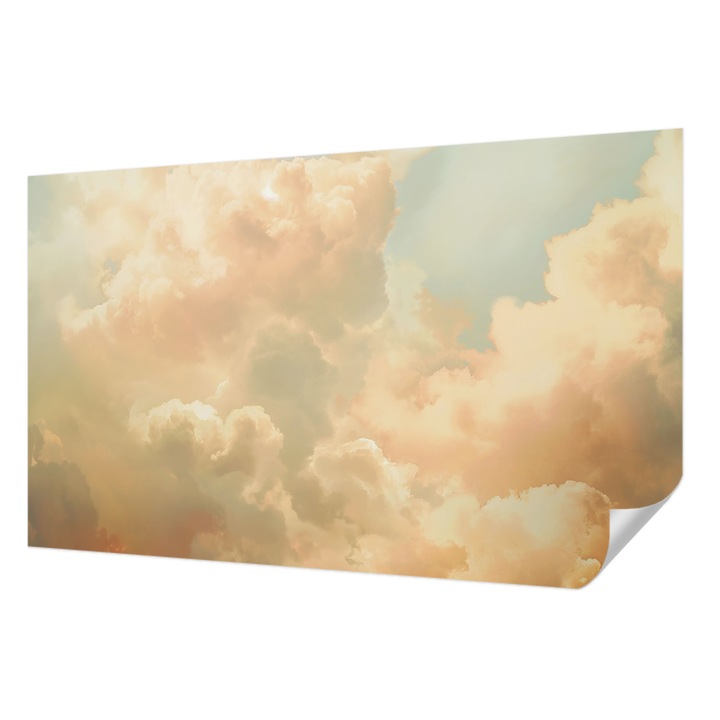 Öntapadós Tapéta Fali Dekoráció, Wallfluent, Éteri felhők, Fehér, 416 x 254 cm, Modern Dizájn, Nedvesség- És Foltálló, 010170060070000282738