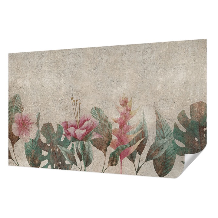 Öntapadós Tapéta Falra, Wallfluent, Finom növényvilág, Bézs, 416 x 254 cm, Fali Dekoráció, Nedvesség- És Foltálló, 010170060070000282745