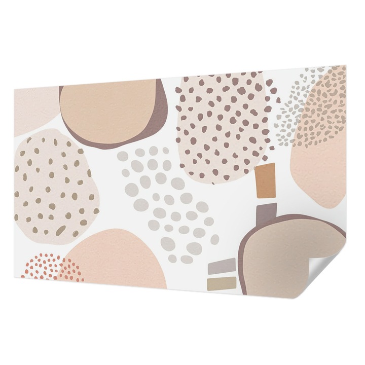 Öntapadós Fotótapéta Falra, Wallfluent, Finom pontok, Bézs, 416 x 254 cm, Klasszikus, Könnyen Felszerelhető, 010170060070000284703